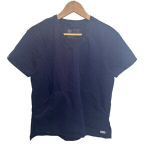 FIGS Technical Collection Scrub Top | Navy Blue | Size XS